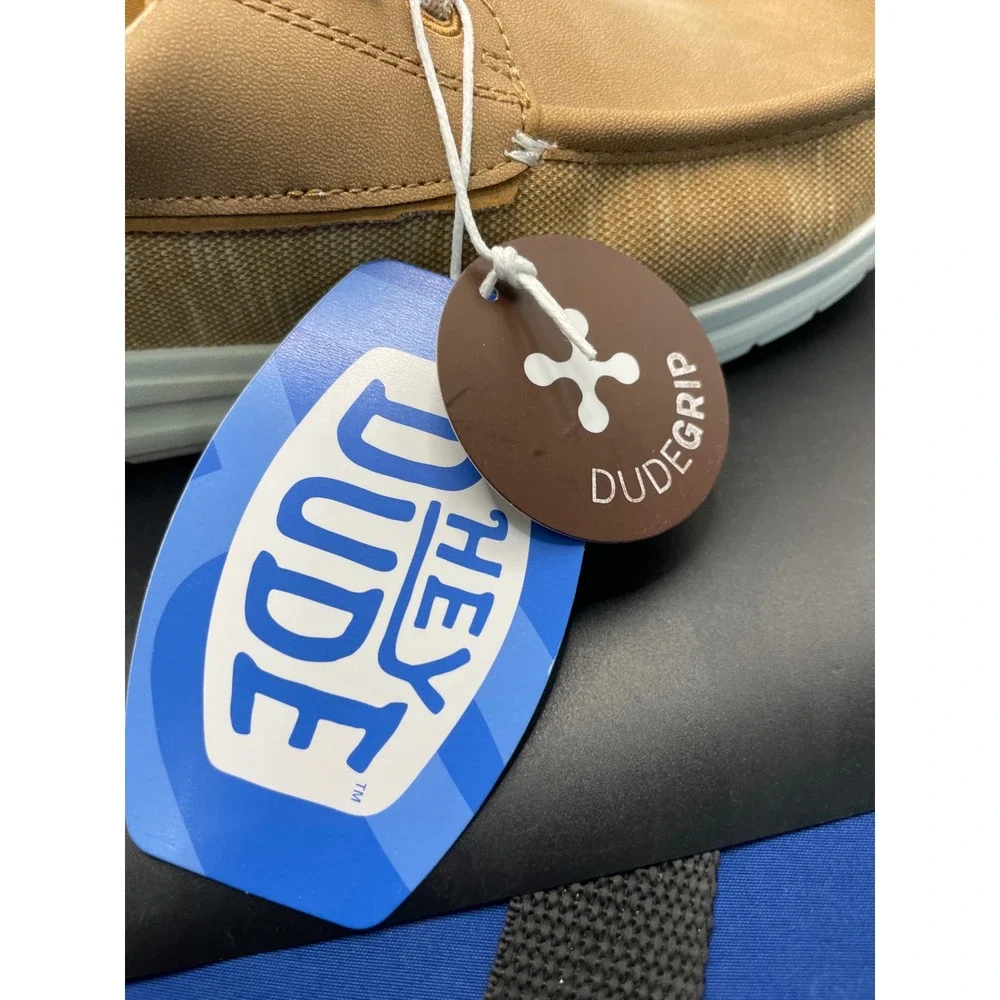 Hey Dude Wells Y Classic Cognac Loafers Slip On Shoes 45076-21N Kids J6 EUR 39